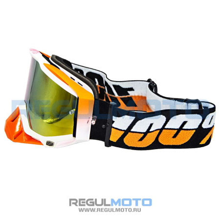Очки 100% RACECRAFT белый/чёрный/зелёный - купить с доставкой, по выгодной цене в интернет-магазине Мототека