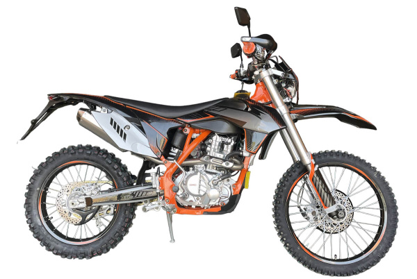 Мотоцикл кроссовый / эндуро X - MOTOS CBRL3 чёрный/оранжевый с ПТС | Мототека