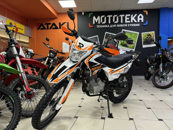 Мотоцикл кроссовый / эндуро ROCKOT (Рокот) ZR250 (белый/оранжевый. 21/18. ЭПТС) | Мототека