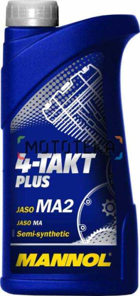 Масло моторное полусинтетическое 7202 Mannol (Маннол) 4 - TAKT PLUS 10W40 1 л. масло для мотоциклов 10W - 40