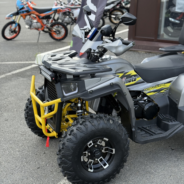 Квадроцикл FXMOTO (ФХмото) WASP 250 серый (машинокомплект) | Мототека