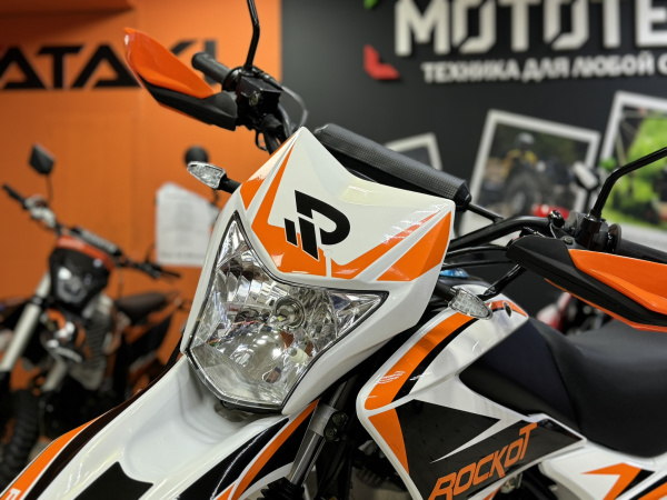 Мотоцикл кроссовый / эндуро ROCKOT (Рокот) ZR250 (белый/оранжевый. 21/18. ЭПТС) | Мототека
